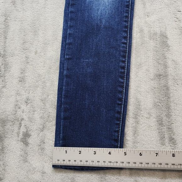 Love Soho Jeans Womens 3 Juniors Blue Mid Rise Skinny Dark Wash Stretch Denim - Picture 10 of 11